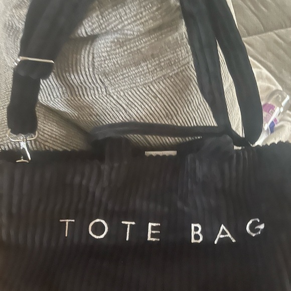 Black Corduroy Tote Bag - Picture 7 of 7